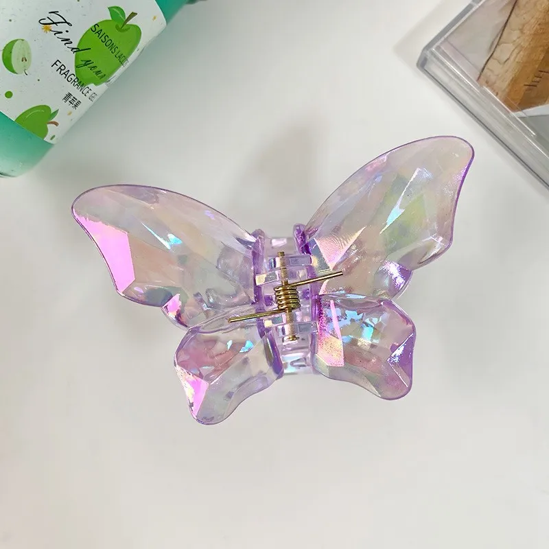 2024 New Crystal Butterfly Grip Super Fairy Barrettes Female Online Influencer Ins Shark Clip Hairpin DIY Catch Hairpin Headdress display picture 6
