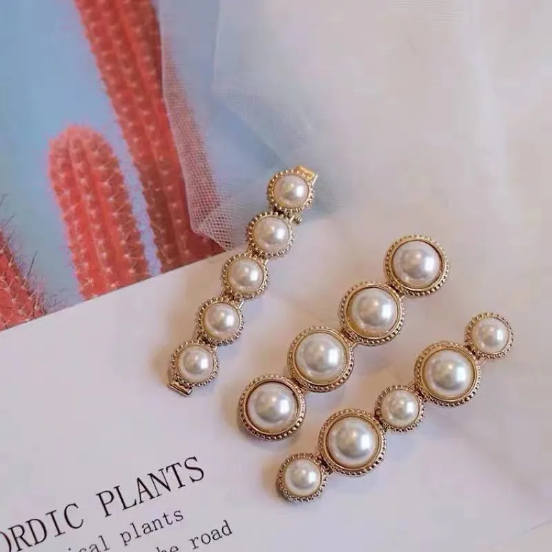 Tiktok Feather Barrettes 6-Piece Set  Pearl Barrettes Ins Wind Net Red Girl Side Clip Bang Clip Wholesale Delivery display picture 4