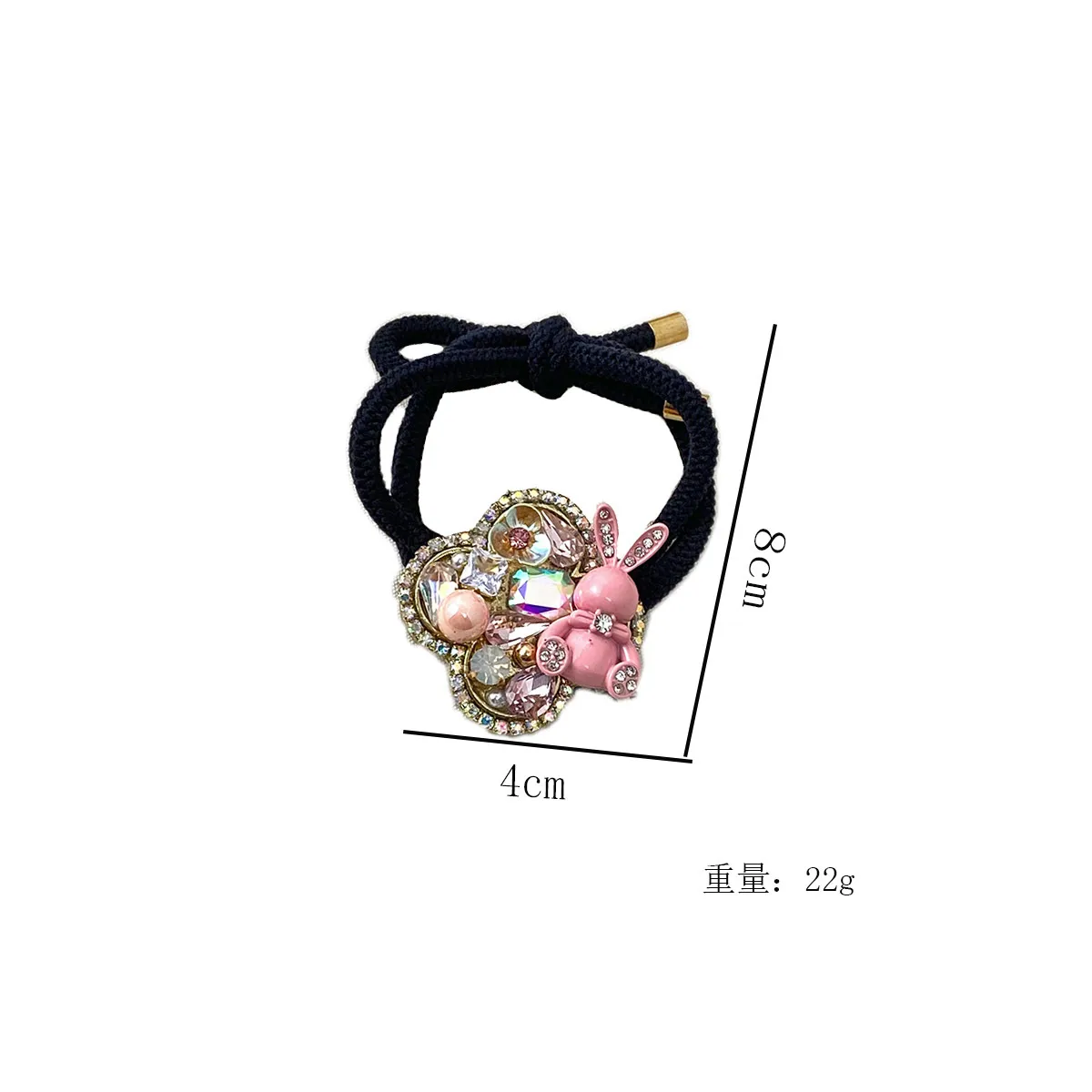 INS New Style Heart Shape Rhinestone Internet Celebrity Minimalist Elegant Ponytail High Elastic Hair Rope Elegant Hair Rope Women's High Sense display picture 10