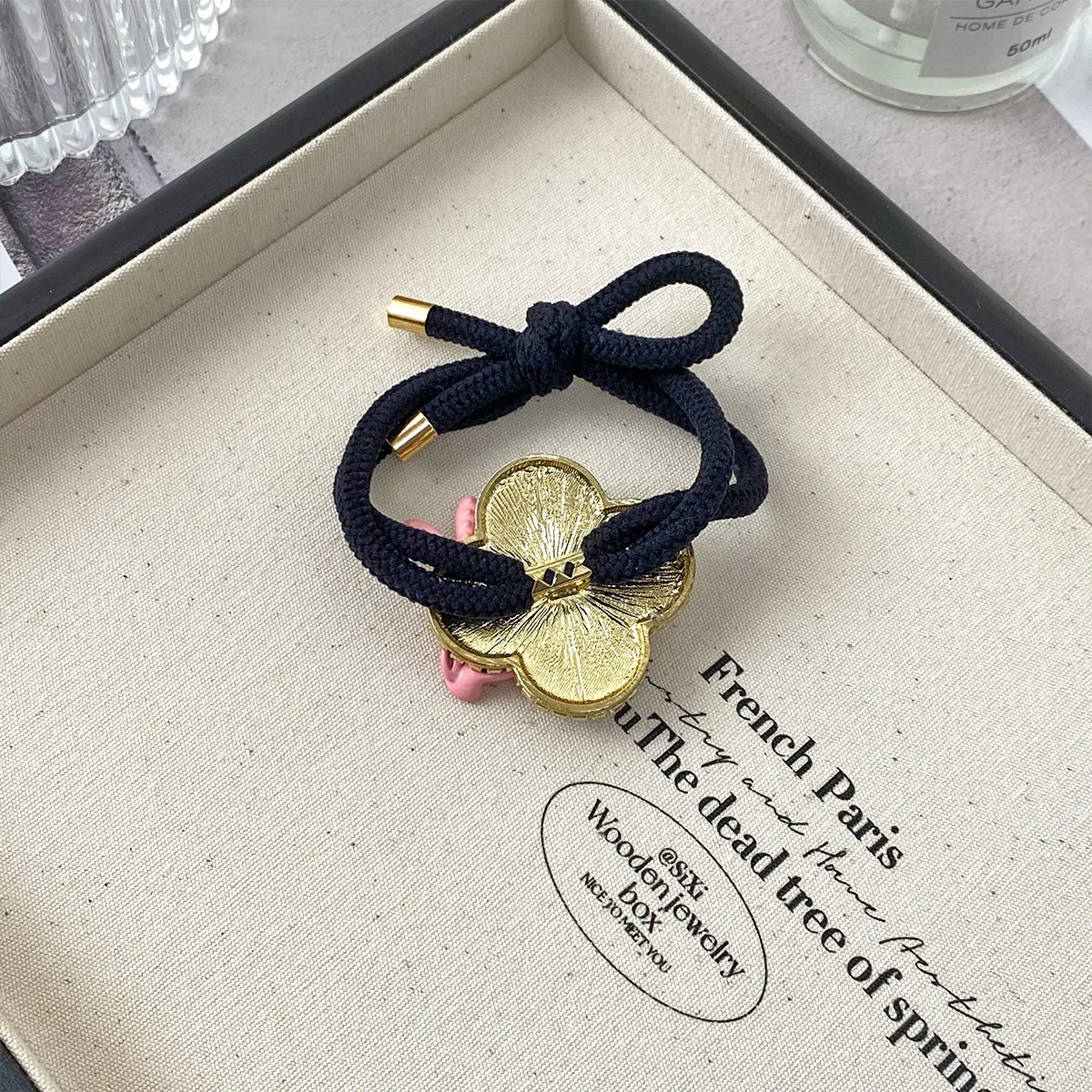 INS New Style Heart Shape Rhinestone Internet Celebrity Minimalist Elegant Ponytail High Elastic Hair Rope Elegant Hair Rope Women's High Sense display picture 12