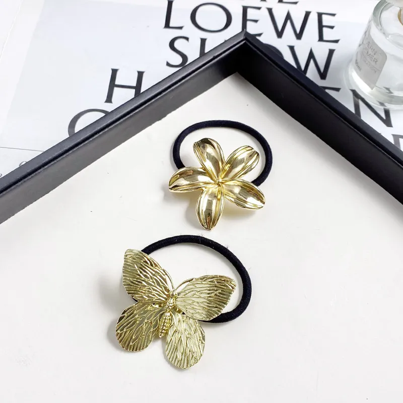 Fashion Alloy Hair Rope Starfish Butterfly Head Rope Barrettes Simple Temperament Hair Ring Headdress Female display picture 3