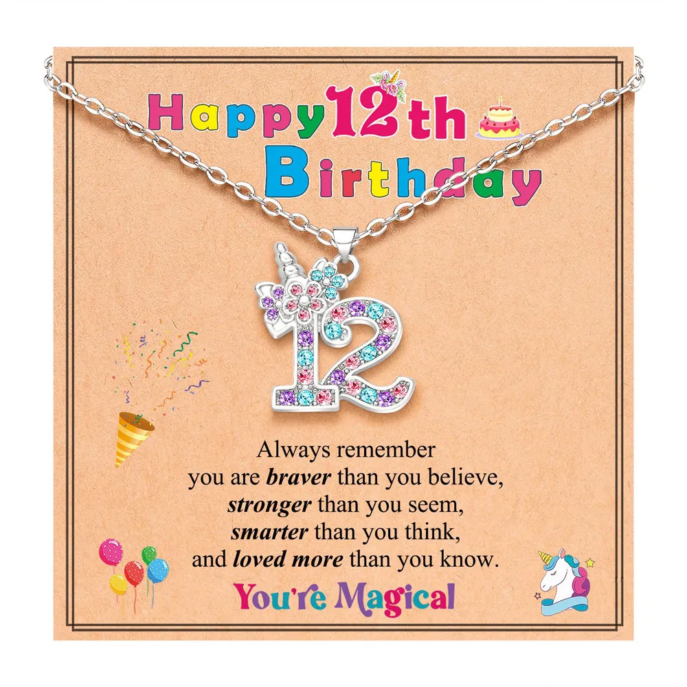 New   Hot Sale 3-12 Years Old  Digital Necklace Children's Birthday Gifts display picture 3