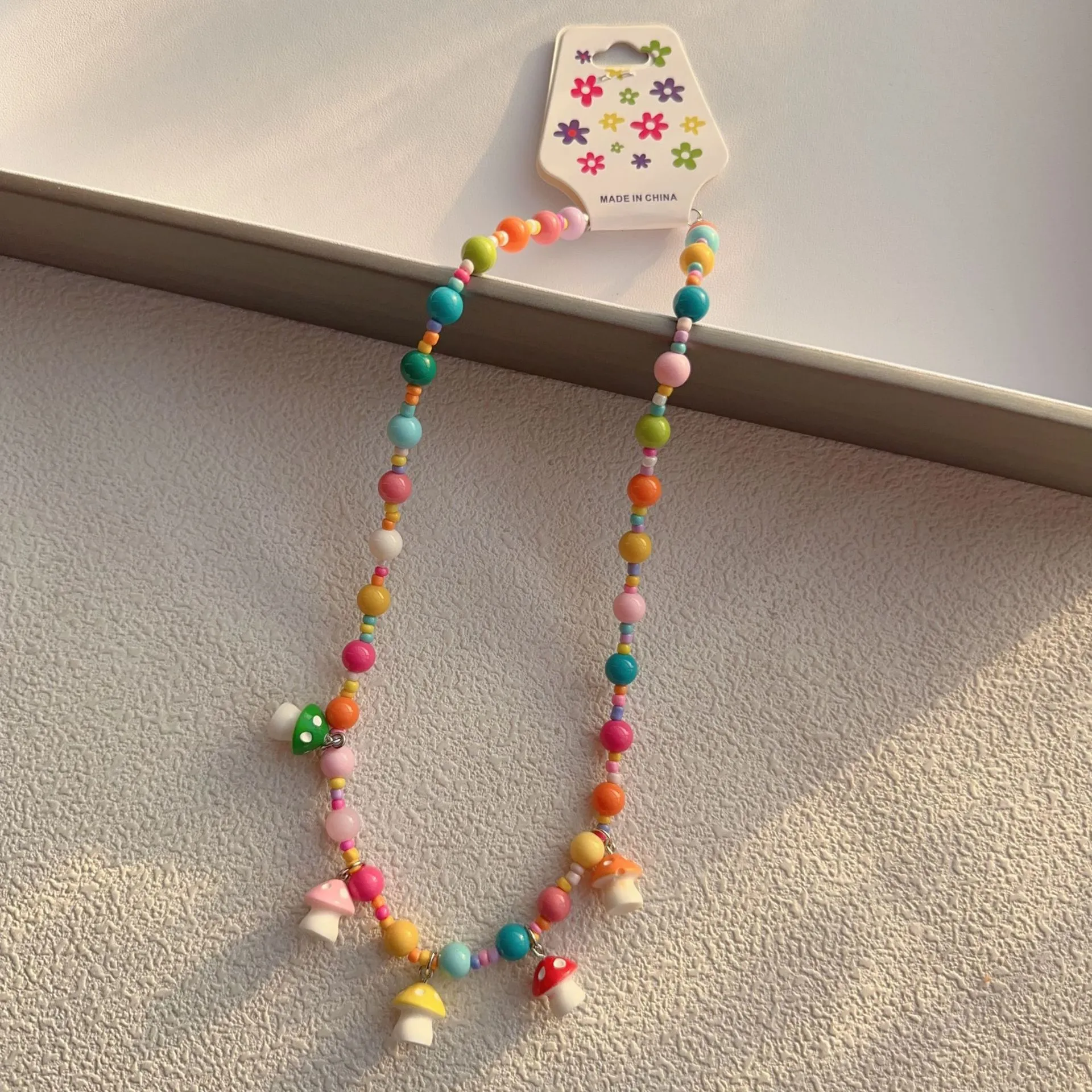 New New Style Colorful Beaded XINGX Small Flower Bear Necklace Cute Children Cartoon Beads Of Necklace Necklace Necklace display picture 10