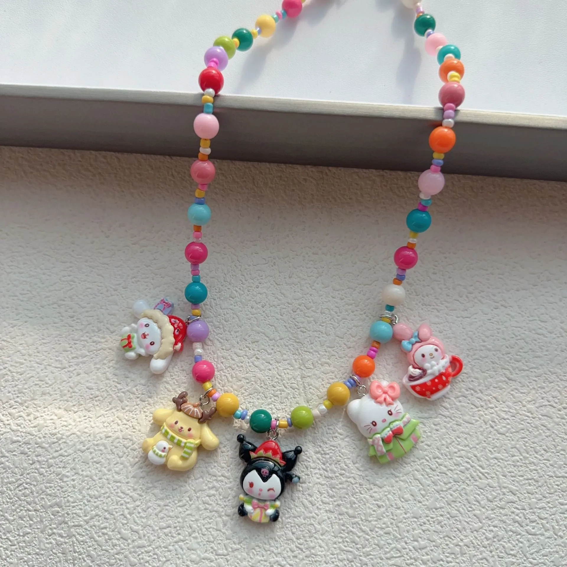 New New Style Colorful Beaded XINGX Small Flower Bear Necklace Cute Children Cartoon Beads Of Necklace Necklace Necklace display picture 18