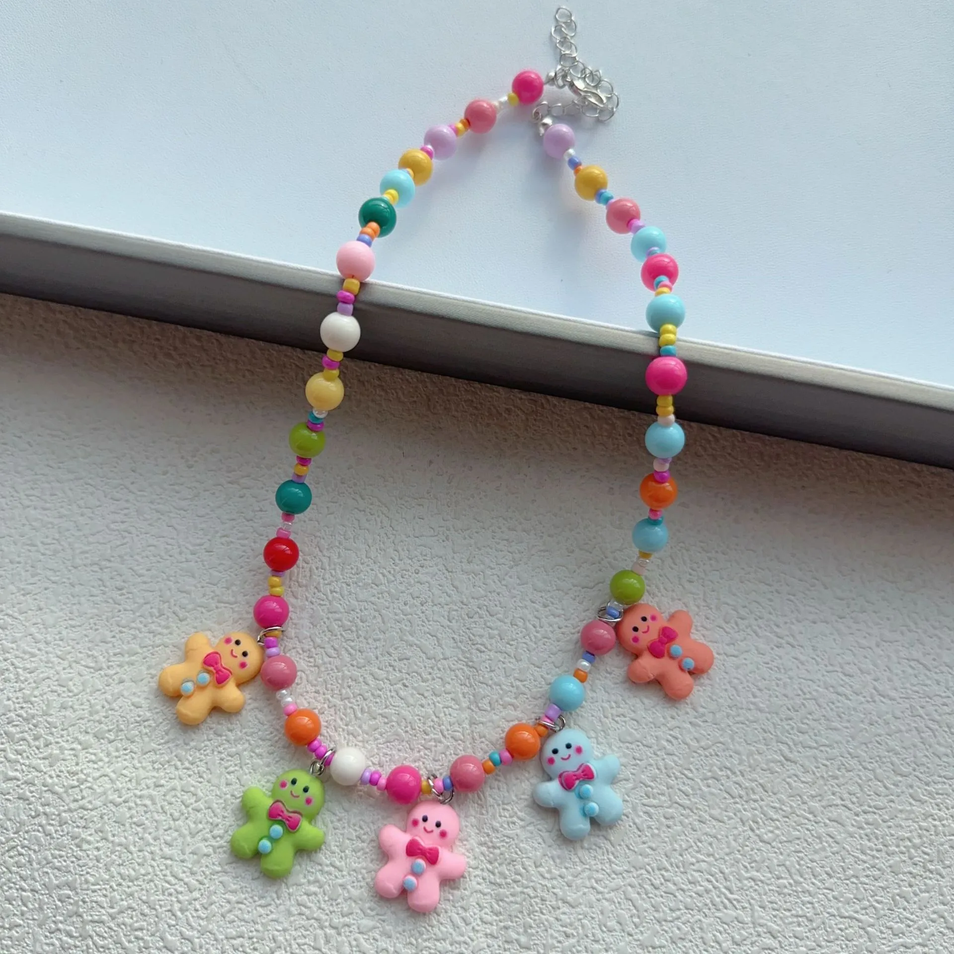 New New Style Colorful Beaded XINGX Small Flower Bear Necklace Cute Children Cartoon Beads Of Necklace Necklace Necklace display picture 22