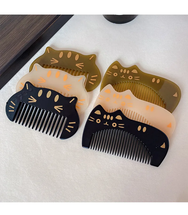 Cute Cat Children Small Size Hair Comb Cartoon Baby Portable Portable Small Comb Acetic Acid Anti-Static Makeup Headdress display picture 5