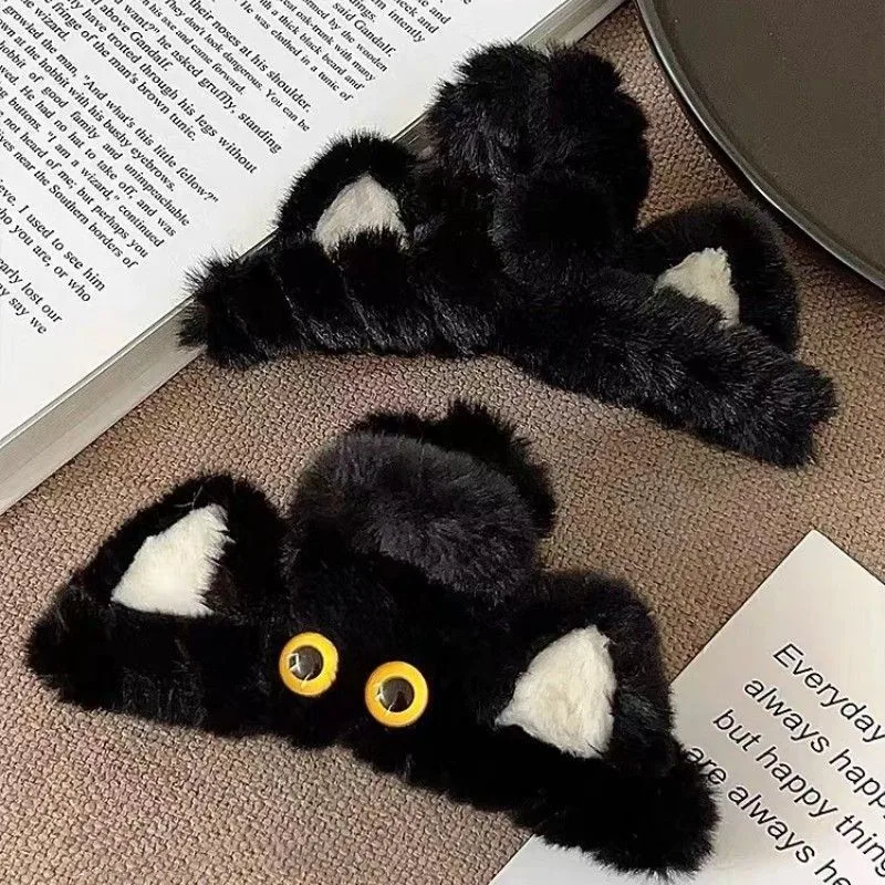 Gatito De Felpa Para Mujer Otoño E Invierno Gran Shark  Antiguo  Rojo Nuevo Updo Clip Para El Pelo Tarjeta Tocado display picture 3