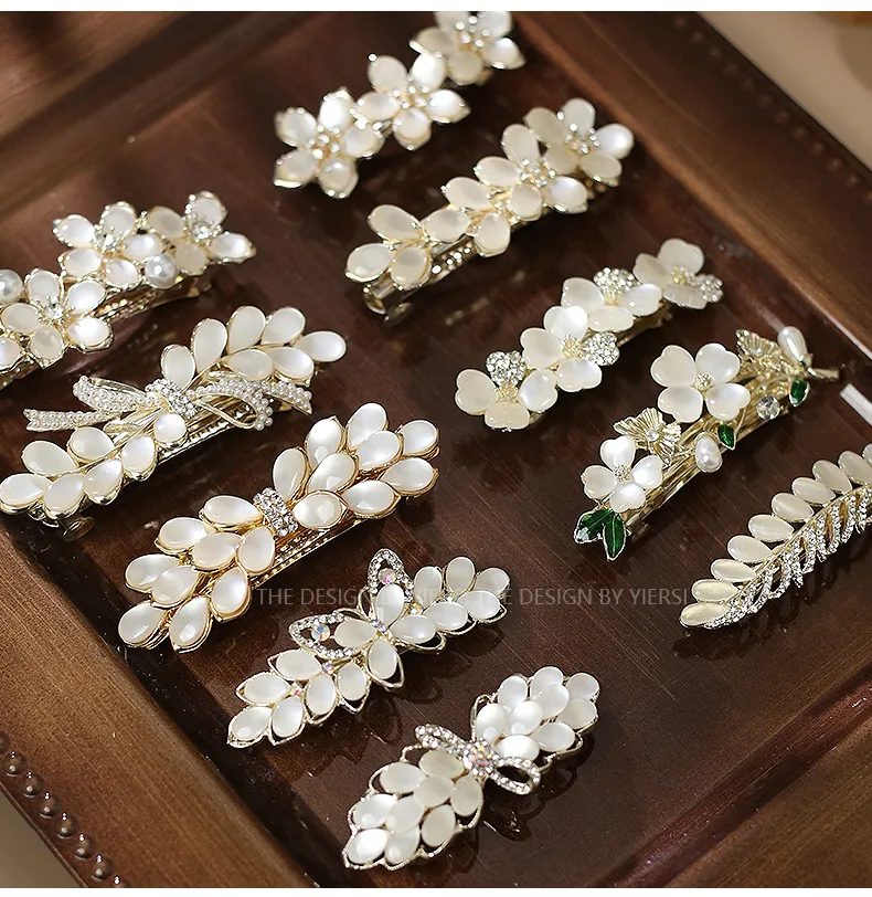 Elegant Fashion Imitation Opal Spring Clip Temperament Head Clip Horizontal Clip All-Match Hairpin Hairpin Hair Accessories For Fair Lady Headdress display picture 3