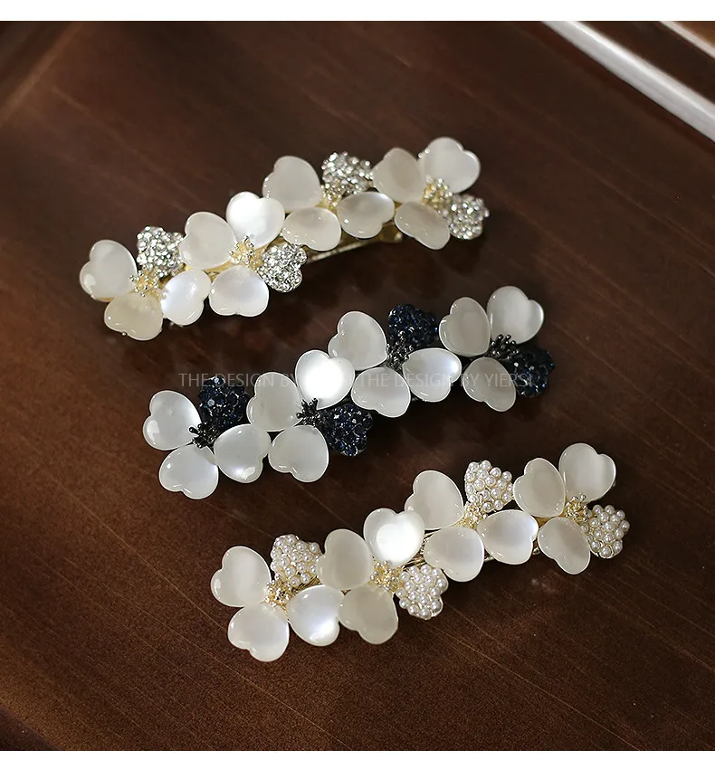 Mode Élégante Imitation Opale Printemps Clip Tempérament Clip De Tête Horizontal Clip All-Match Épingle À Cheveux En Épingle À Cheveux Cheveux Accessoires Pour Fair Lady Coiffure display picture 4