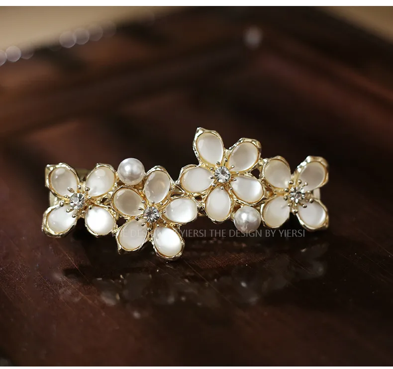 Elegant Fashion Imitation Opal Spring Clip Temperament Head Clip Horizontal Clip All-Match Hairpin Hairpin Hair Accessories For Fair Lady Headdress display picture 5