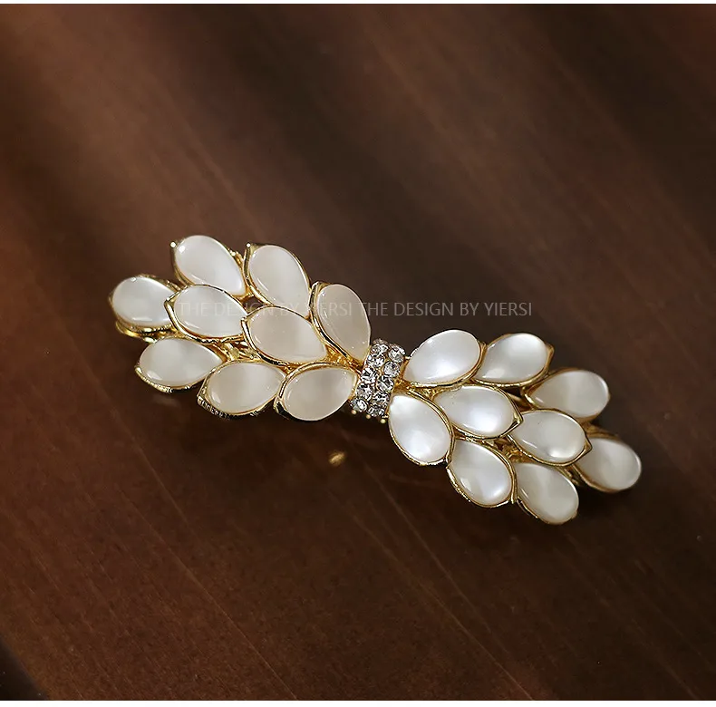 Elegant Fashion Imitation Opal Spring Clip Temperament Head Clip Horizontal Clip All-Match Hairpin Hairpin Hair Accessories For Fair Lady Headdress display picture 7
