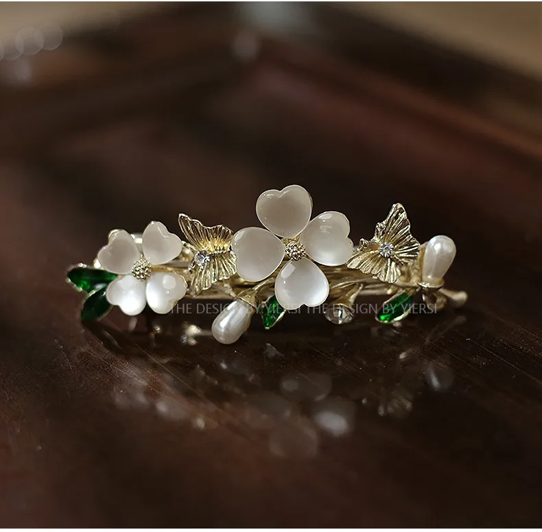 Elegant Fashion Imitation Opal Spring Clip Temperament Head Clip Horizontal Clip All-Match Hairpin Hairpin Hair Accessories For Fair Lady Headdress display picture 10