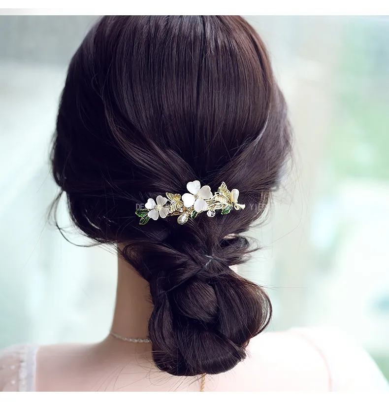 Mode Élégante Imitation Opale Printemps Clip Tempérament Clip De Tête Horizontal Clip All-Match Épingle À Cheveux En Épingle À Cheveux Cheveux Accessoires Pour Fair Lady Coiffure display picture 28