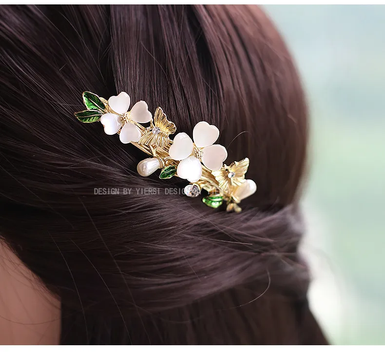 Mode Élégante Imitation Opale Printemps Clip Tempérament Clip De Tête Horizontal Clip All-Match Épingle À Cheveux En Épingle À Cheveux Cheveux Accessoires Pour Fair Lady Coiffure display picture 32
