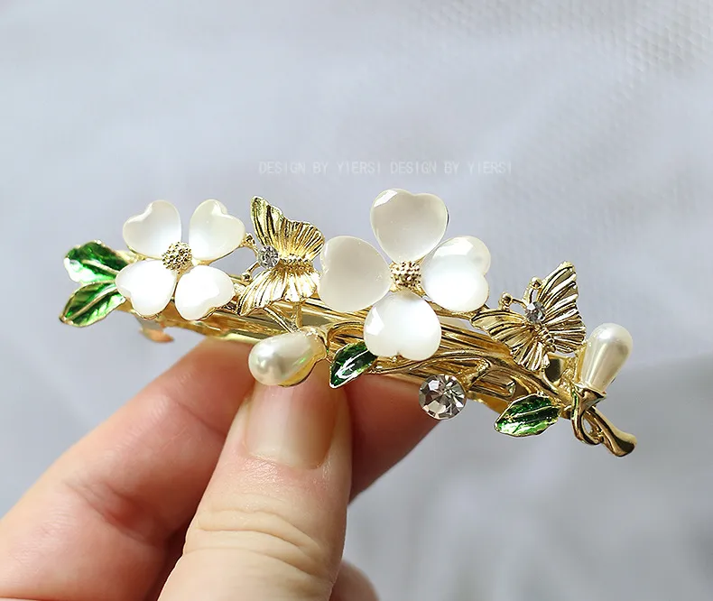 Elegant Fashion Imitation Opal Spring Clip Temperament Head Clip Horizontal Clip All-Match Hairpin Hairpin Hair Accessories For Fair Lady Headdress display picture 33