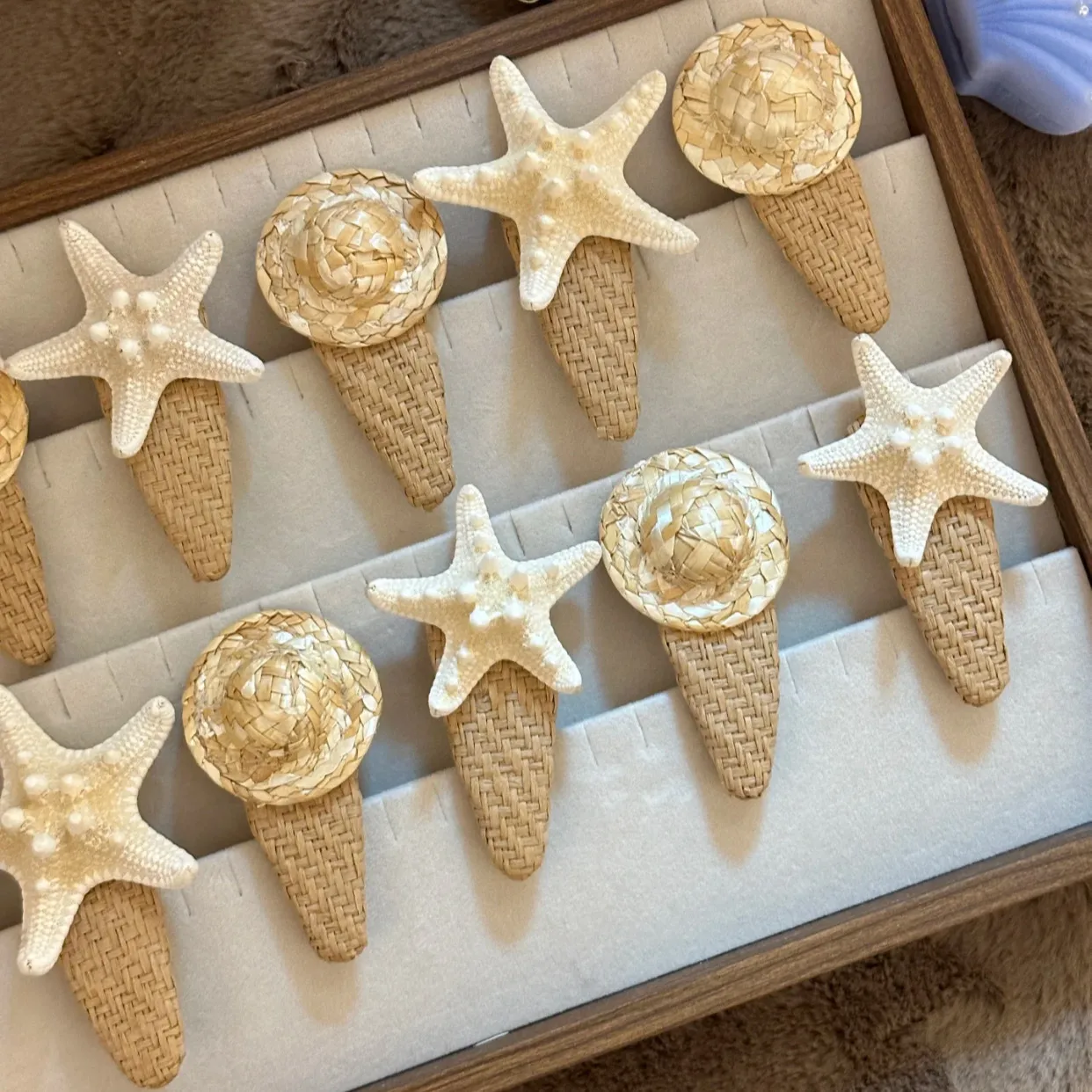 New Summer Seaside Holiday Hot Girl Mermaid Princess Hair Accessories Simulation Shell Starfish Side Clip Hairpin Hairpin Girl display picture 2