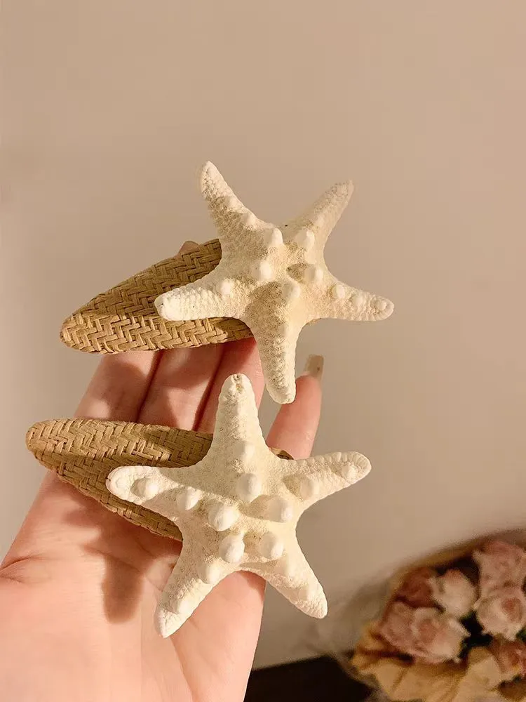 New Summer Seaside Holiday Hot Girl Mermaid Princess Hair Accessories Simulation Shell Starfish Side Clip Hairpin Hairpin Girl display picture 4