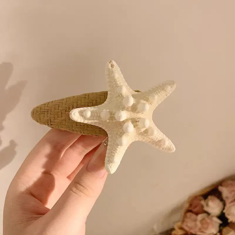 New Summer Seaside Holiday Hot Girl Mermaid Princess Hair Accessories Simulation Shell Starfish Side Clip Hairpin Hairpin Girl display picture 6