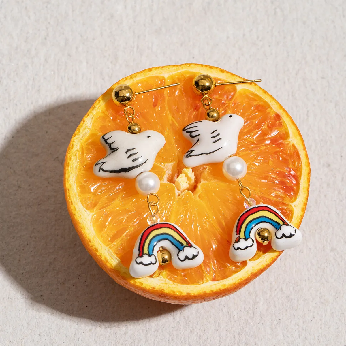 Géométrique Style INS Acier Inoxydable Anneau Placage Des Boucles D'Oreilles display picture 9