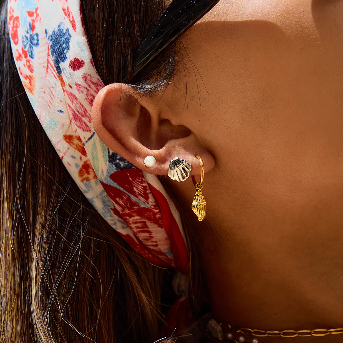 Geometric INS Style Stainless Steel Pentagram Quadrilateral Plating Earrings display picture 16