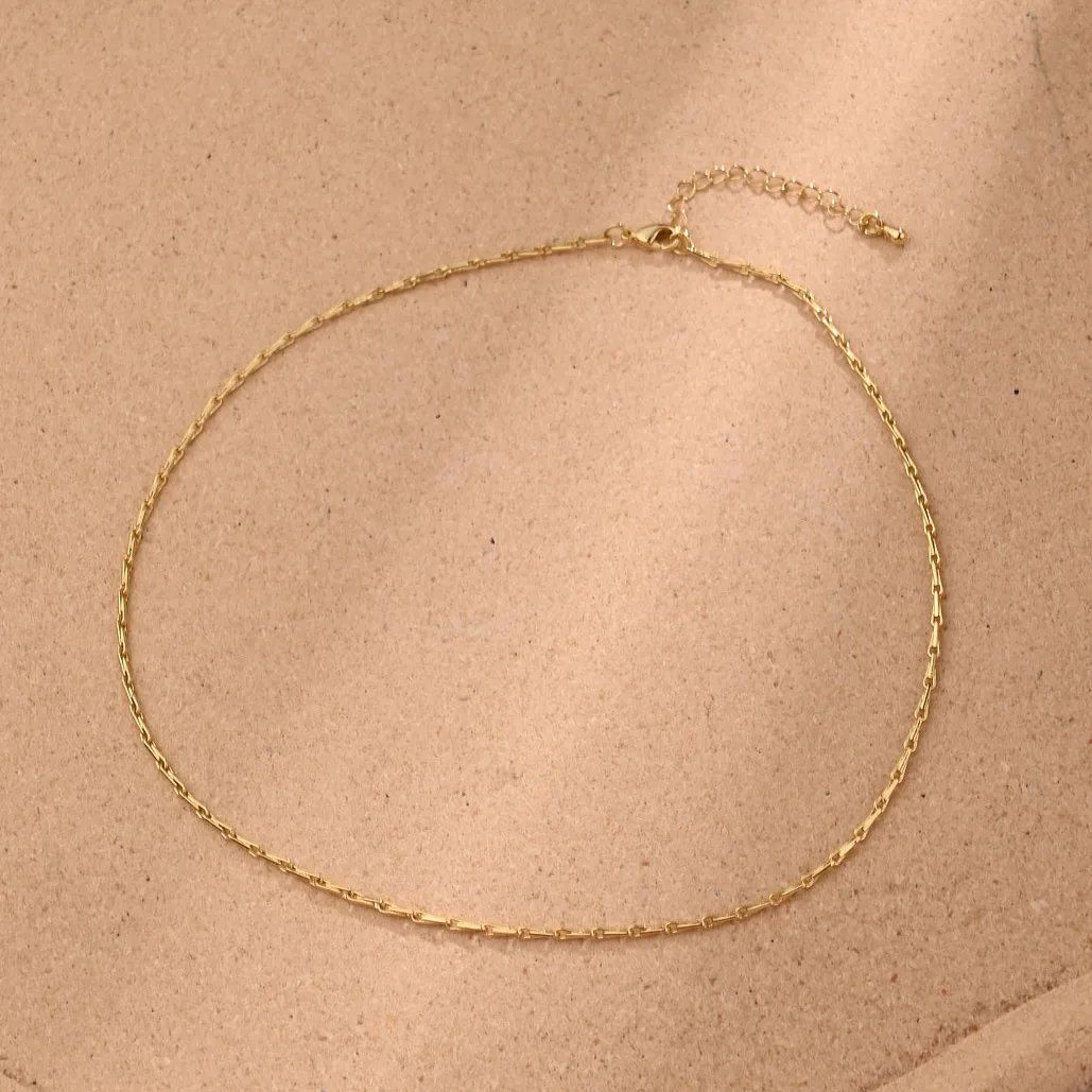 1 Strand/Package Polished Copper 18K Gold Plated O-shaped Necklace Handmade Chain Cable Chain DIY Jewelry Accessories Chain display picture 2