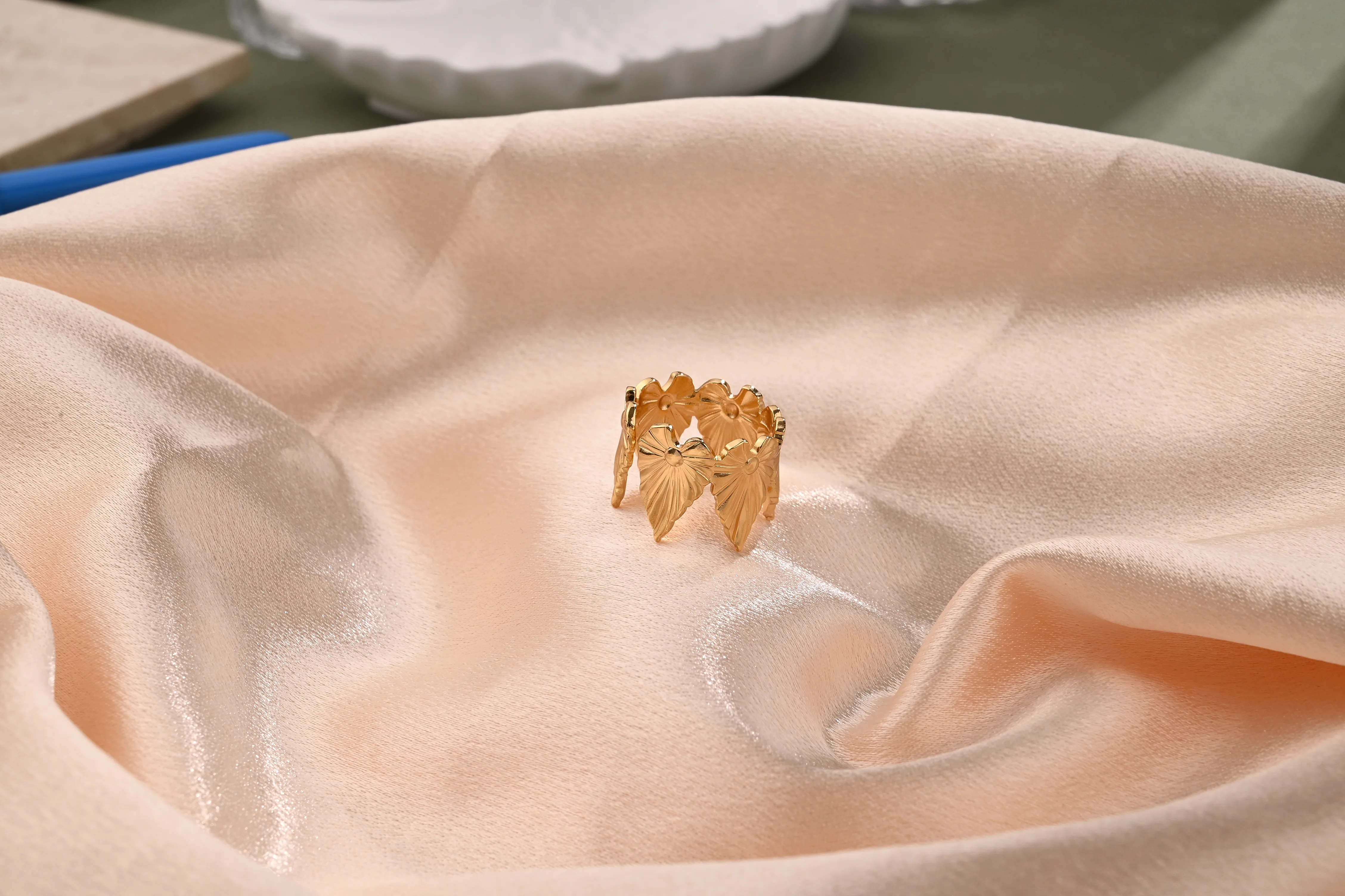 Maple Leaf Leaves Heart Shape Casual Elegant Exaggerated 304 Stainless Steel Open Rings display picture 2