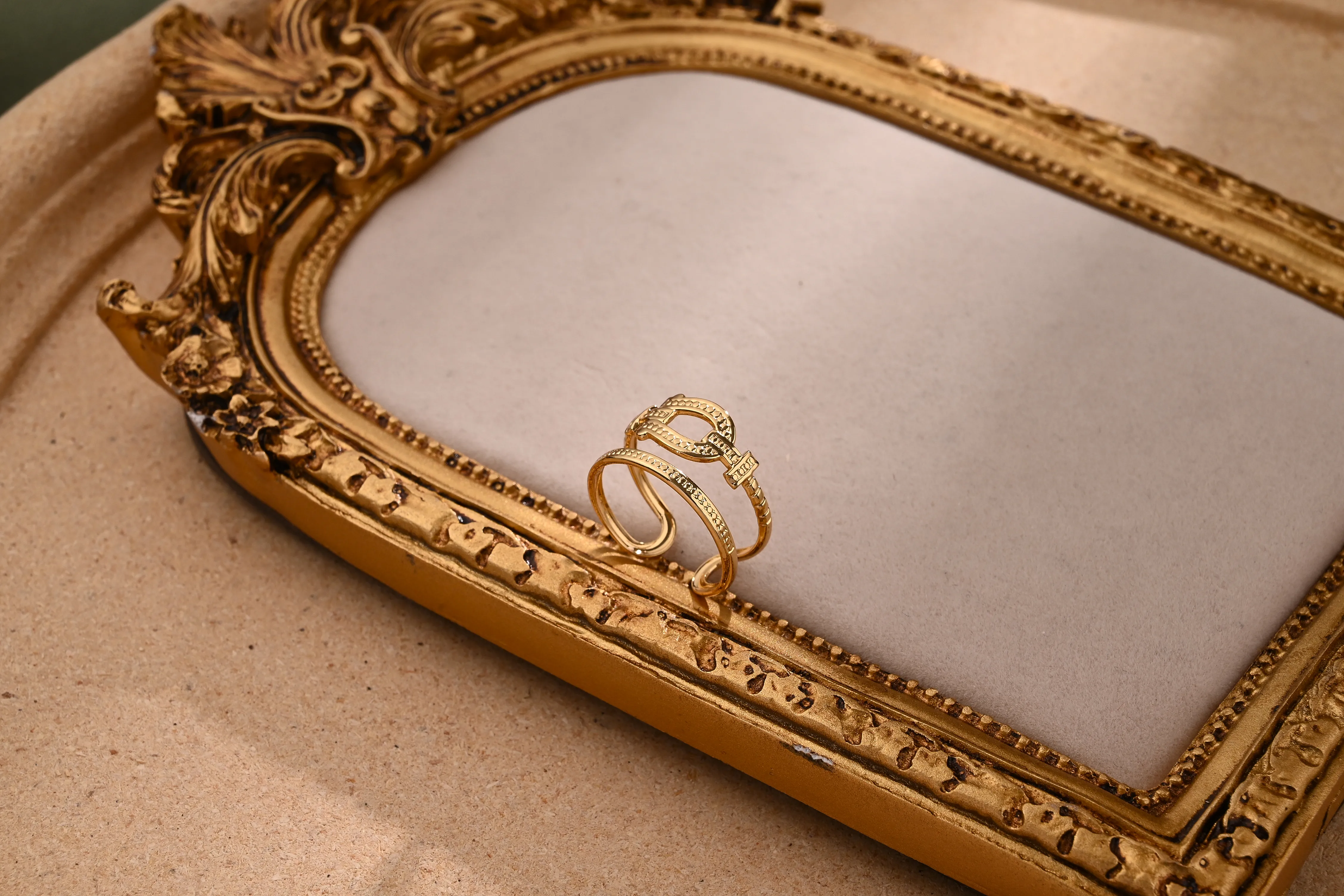 Starfish Conch Lines Casual Elegant Sweet 304 Stainless Steel Open Rings display picture 4