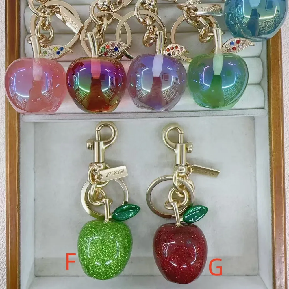 Cute Simple Style Crystal Copper Apple Polishing Plating Unisex Keychain display picture 1