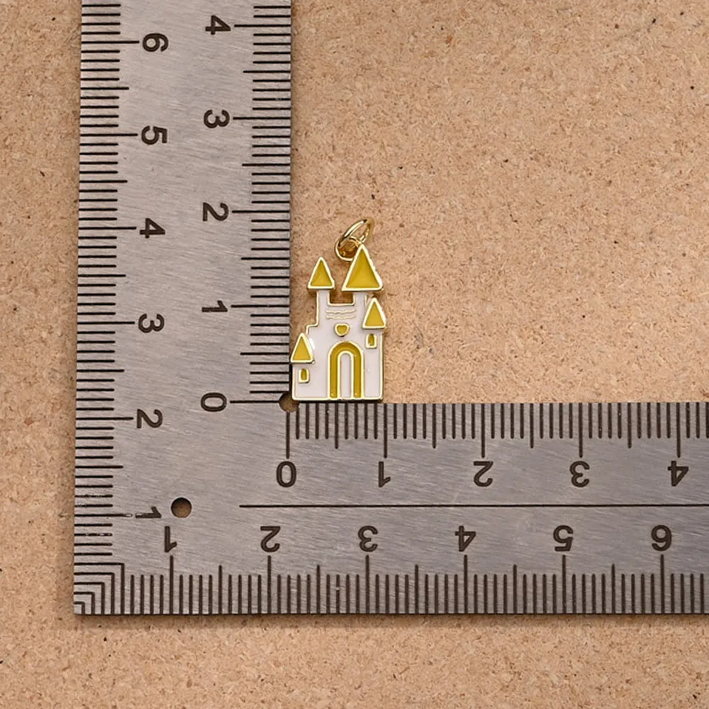 1 Pc/Package Copper 18K Gold Plated Polished House Pendant display picture 4