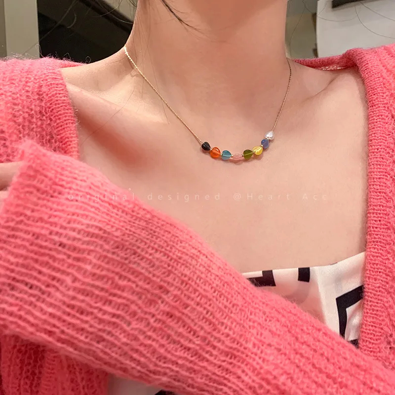 Necklace For Women New And New Style 2025 New Fashion Clavicle Chain Sweet Cool Style Lovely Sweater Chain Metal Texture High Sense For Women display picture 5