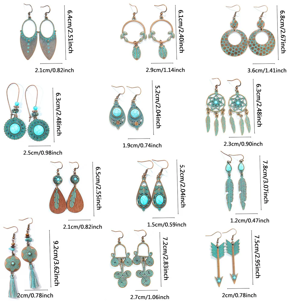 Bohemian Tribe Ethnic Style Vintage Earrings Holiday Trip Shoot Jewelry Earrings Wholesale Design Sense display picture 1