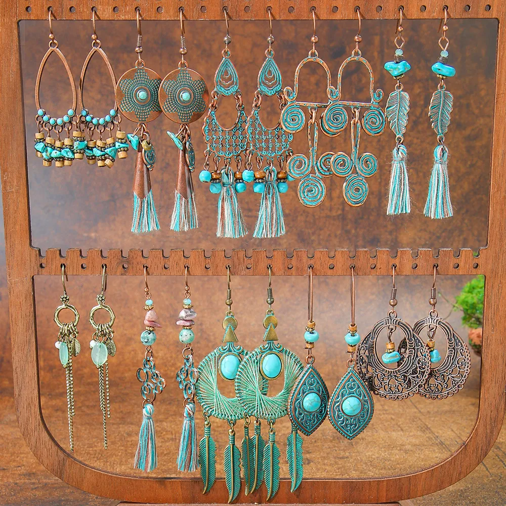 Pendientes De Estilo Étnico De La Tribu Bohemia Transfronteriza De Europa Y América, Pendientes De Viaje De Vacaciones, Pendientes De Joyería Al Por Mayor, Sentido Del Diseño display picture 4