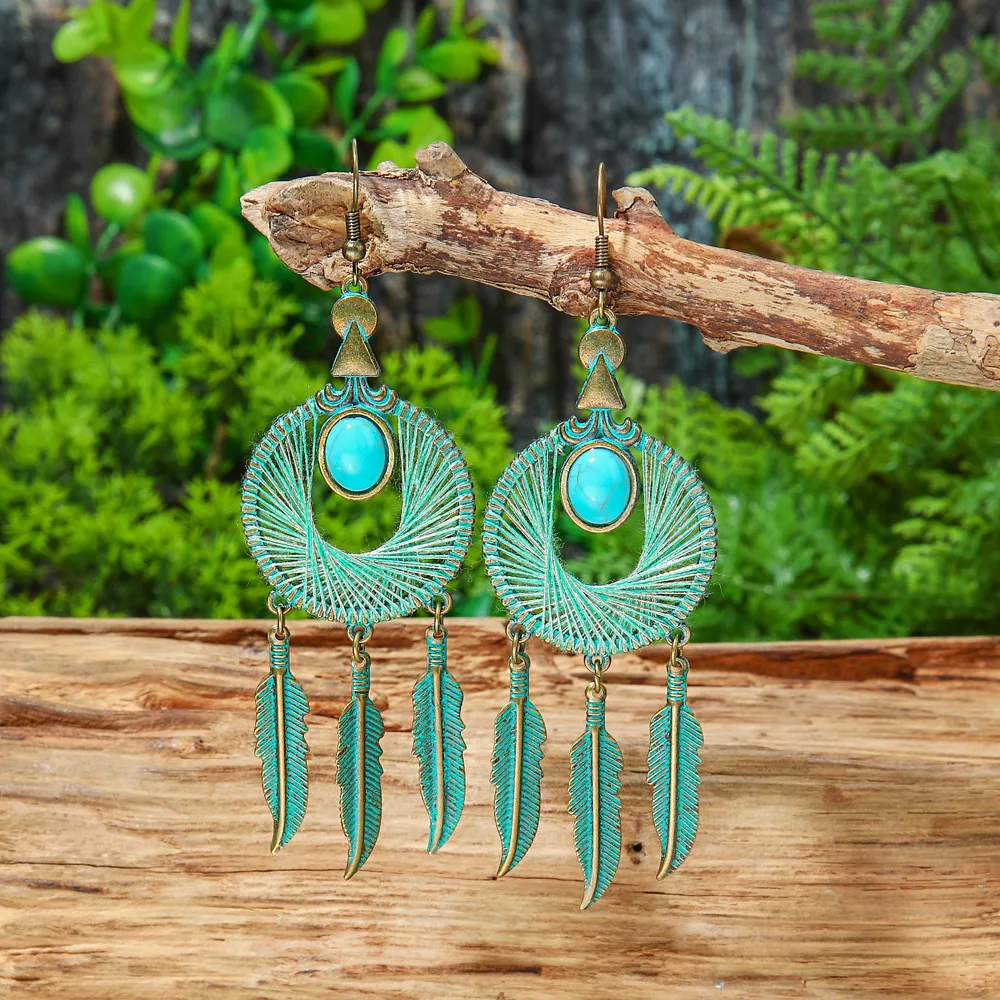 Europe Et Amérique Frontière Bohème Tribu Ethnique Style Vintage Boucles D'oreilles Vacances Voyage Tirer Bijoux Boucles D'oreilles En Gros Conception Sens display picture 6