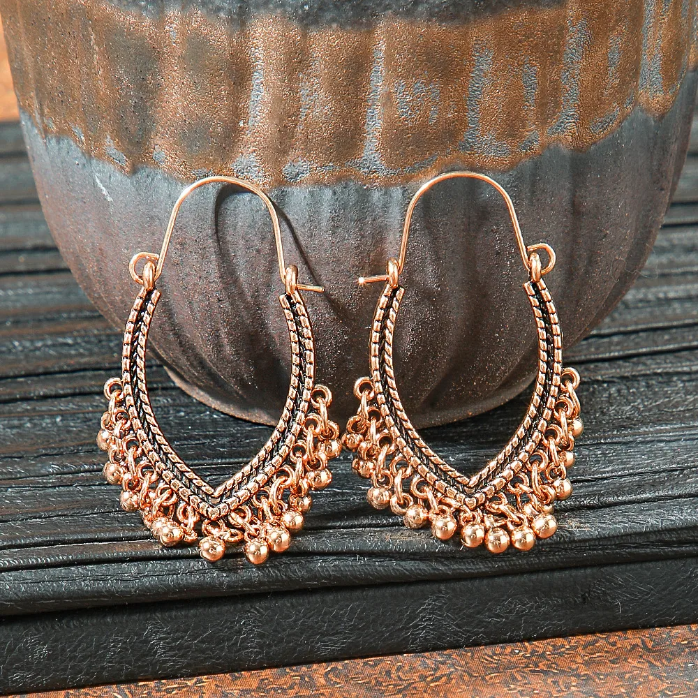 Original Design Retro Ethnic Style Geometric Earrings Yunnan Travel Holiday Style Personality Creative Earrings  Wholesale display picture 8