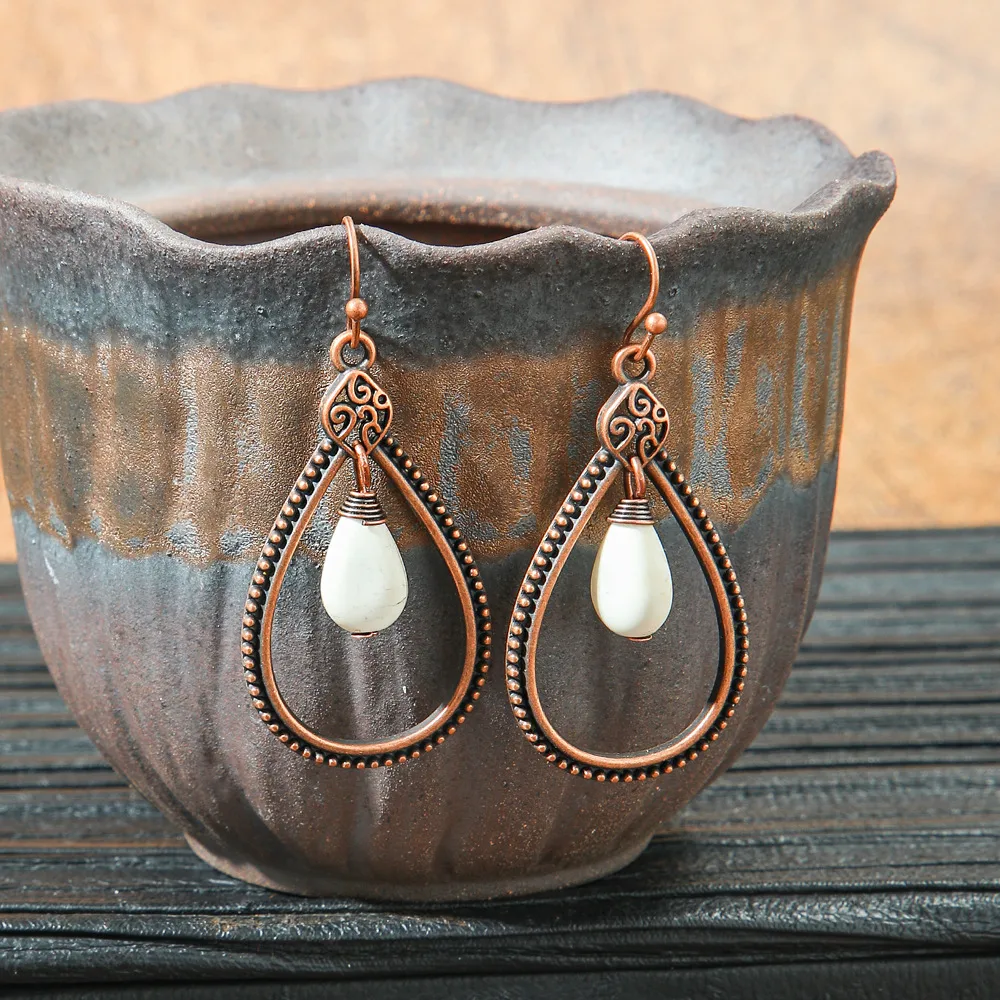 Design Original Rétro Style Ethnique Géométrique Boucles D'oreilles Yunnan Voyage Vacances Style Personnalité Créative Boucles D'oreilles  En Gros display picture 20