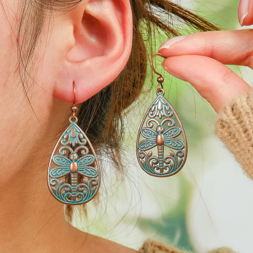 Suit Bohemian Vintage Earrings Ethnic Vacation Style Long Fringe Earrings Super Beautiful Jungle Style Earrings display picture 13