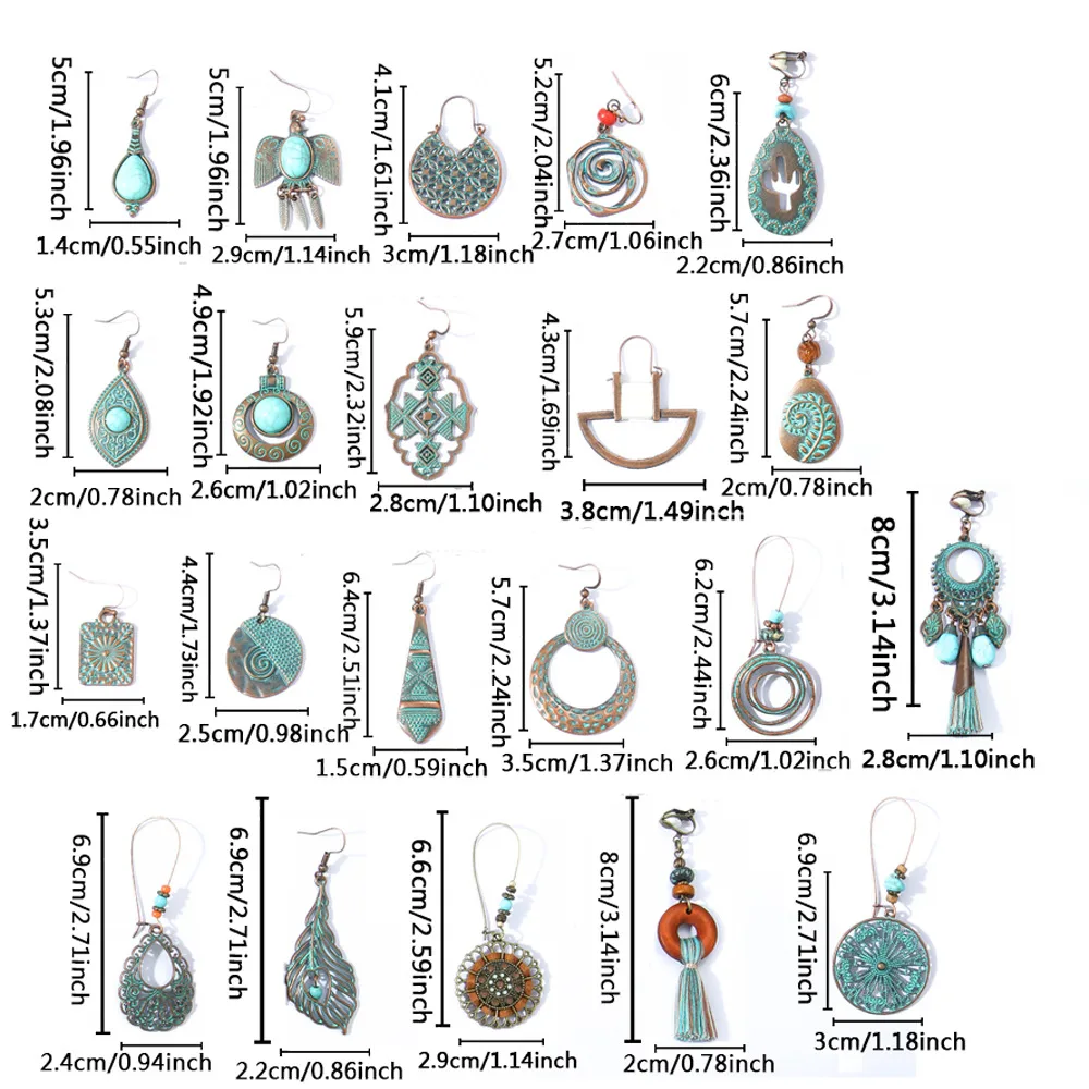 Transfrontalière Vente Chaude Bohème Vacances Style Boucles D'oreilles En Métal Rétro Style Ethnique Boucles D'oreilles À La Main Boucles D'oreilles De Haute Qualité display picture 1