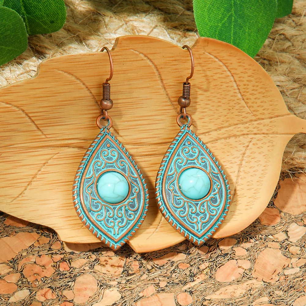Hot Selling Bohemian Vacation Style Metal Earrings Retro Ethnic Style Handmade Earrings High-Grade Earrings display picture 14