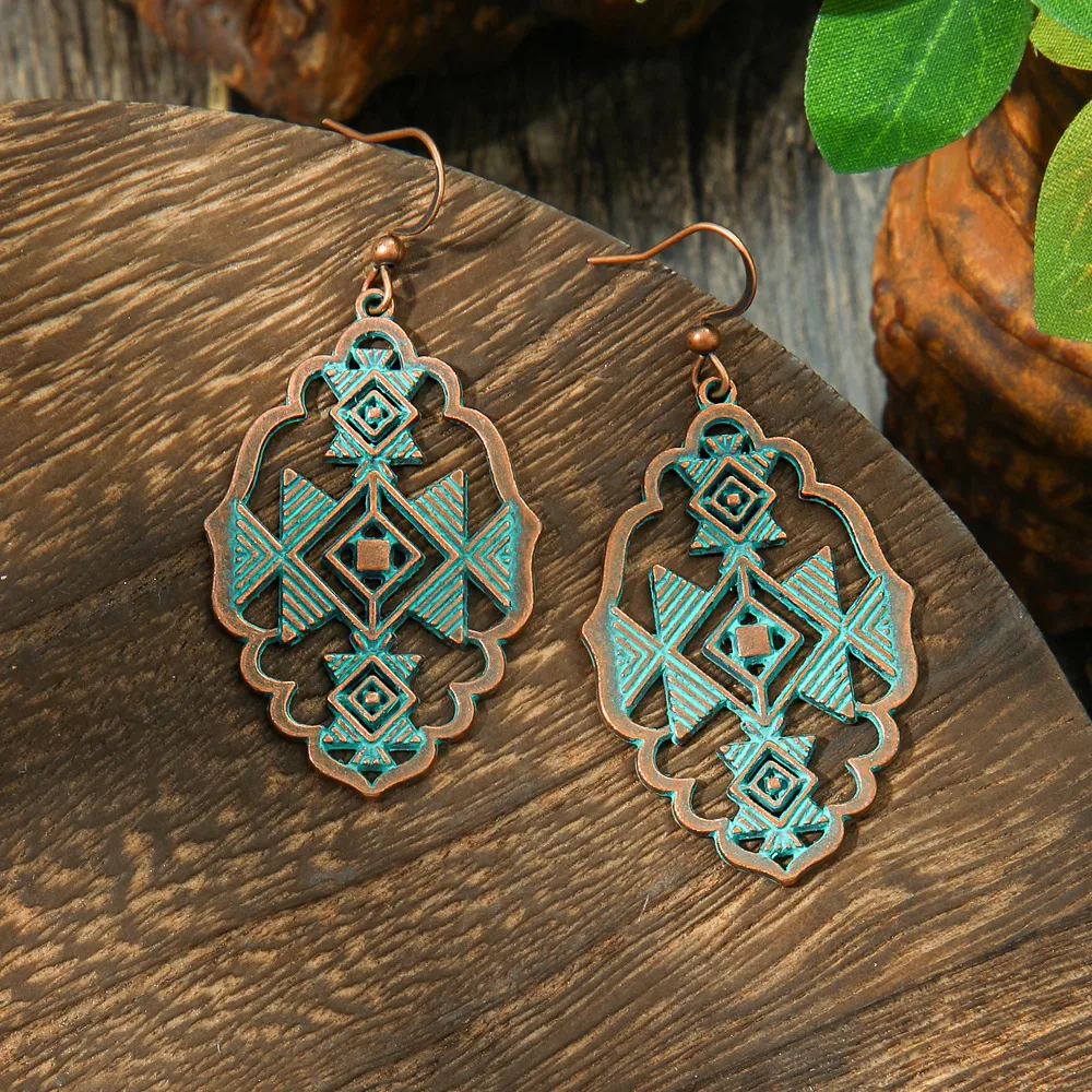 Hot Selling Bohemian Vacation Style Metal Earrings Retro Ethnic Style Handmade Earrings High-Grade Earrings display picture 20