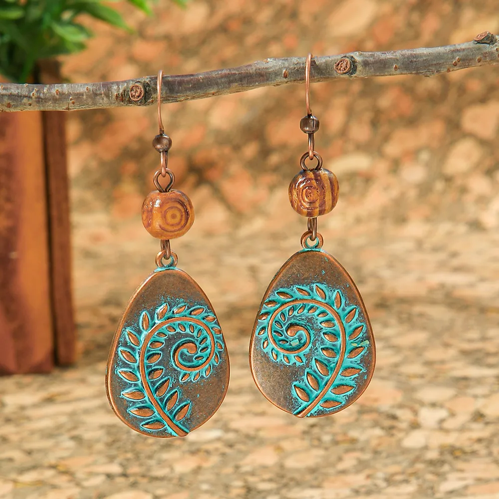Hot Selling Bohemian Vacation Style Metal Earrings Retro Ethnic Style Handmade Earrings High-Grade Earrings display picture 29