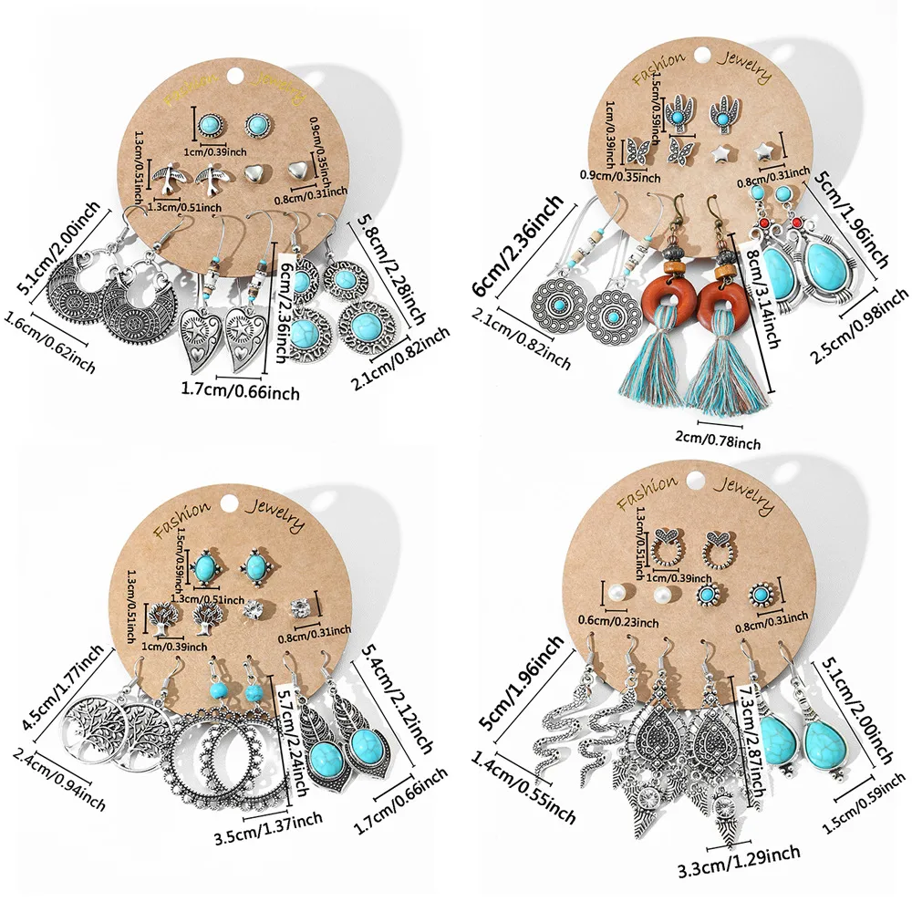 Hot Sale Bohemian Stylish Good Texture Metal Eardrop Earrings Wholesale Ethnic Vacation Style All-Match Earrings display picture 1