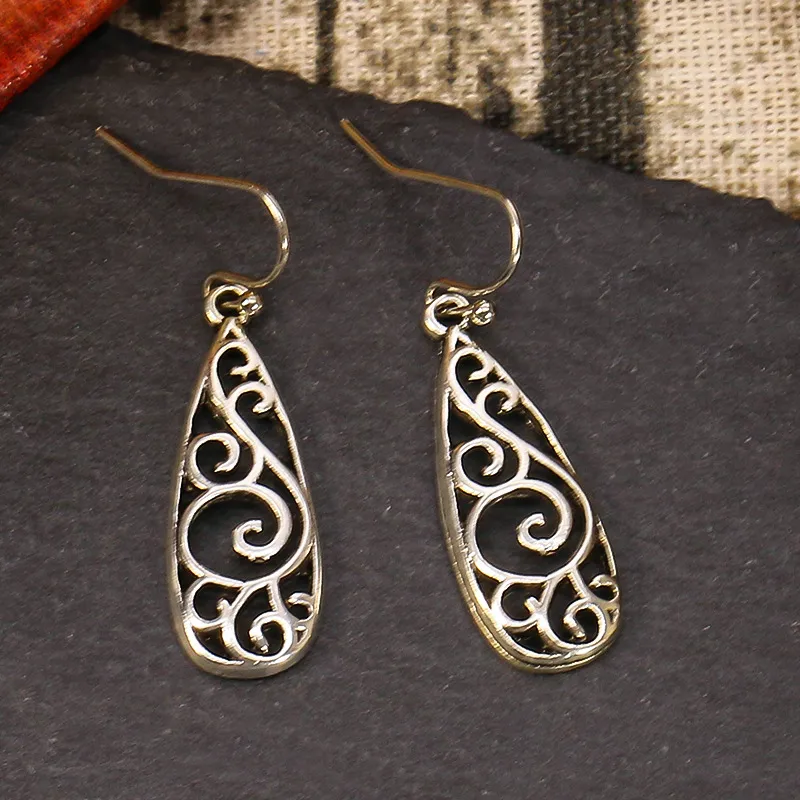 Hot  Bohemian Turquoise Earrings  National Style Vintage Earrings Retro display picture 5