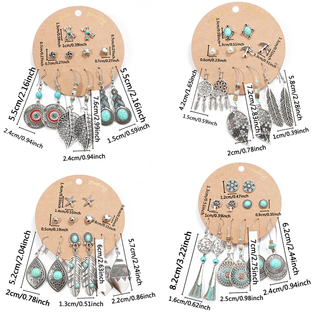 Hot Sale Bohemian Stylish Good Texture Metal Eardrop Earrings Wholesale Ethnic Vacation Style All-Match Earrings display picture 7