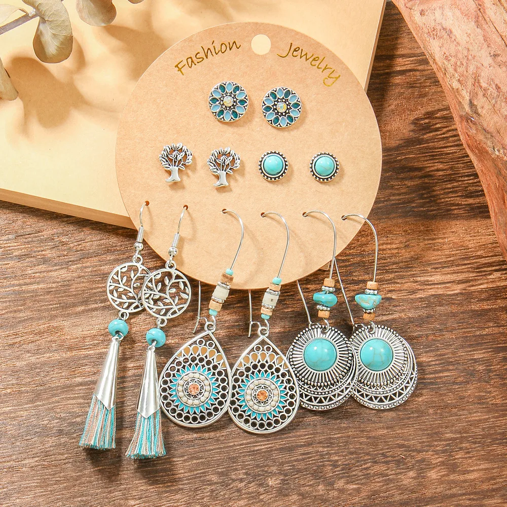 Hot Sale Bohemian Stylish Good Texture Metal Eardrop Earrings Wholesale Ethnic Vacation Style All-Match Earrings display picture 8