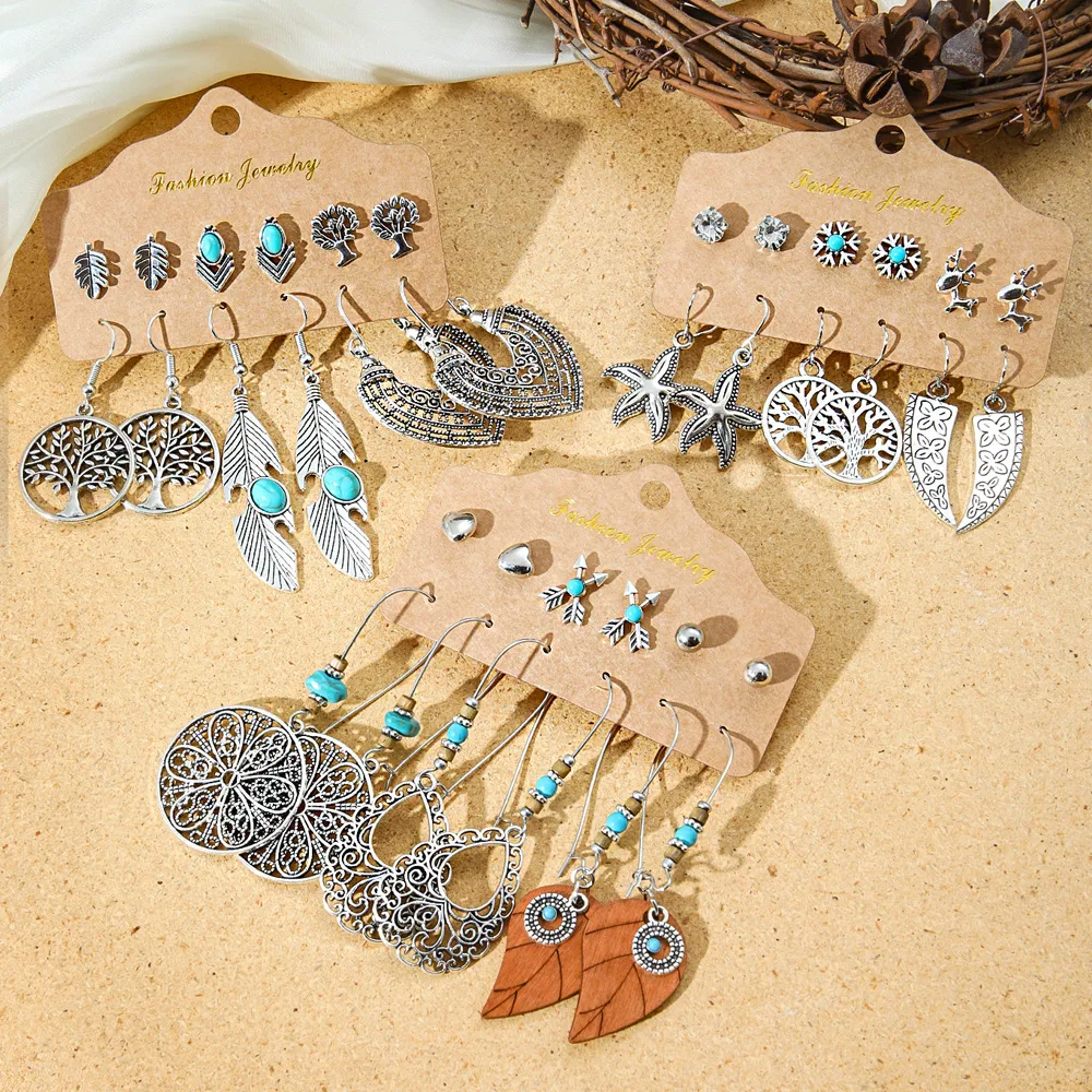 Hot Sale Bohemian Stylish Good Texture Metal Eardrop Earrings Wholesale Ethnic Vacation Style All-Match Earrings display picture 14