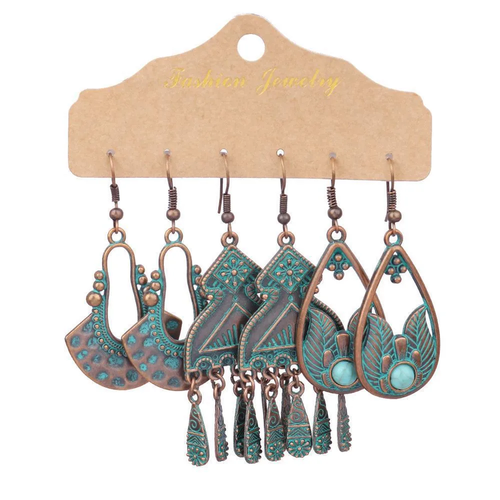 Exaggerated Earrings Vintage Purple Irregular Long Niche Ear Jewelry Tassel  Accessories Ethnic Style display picture 13