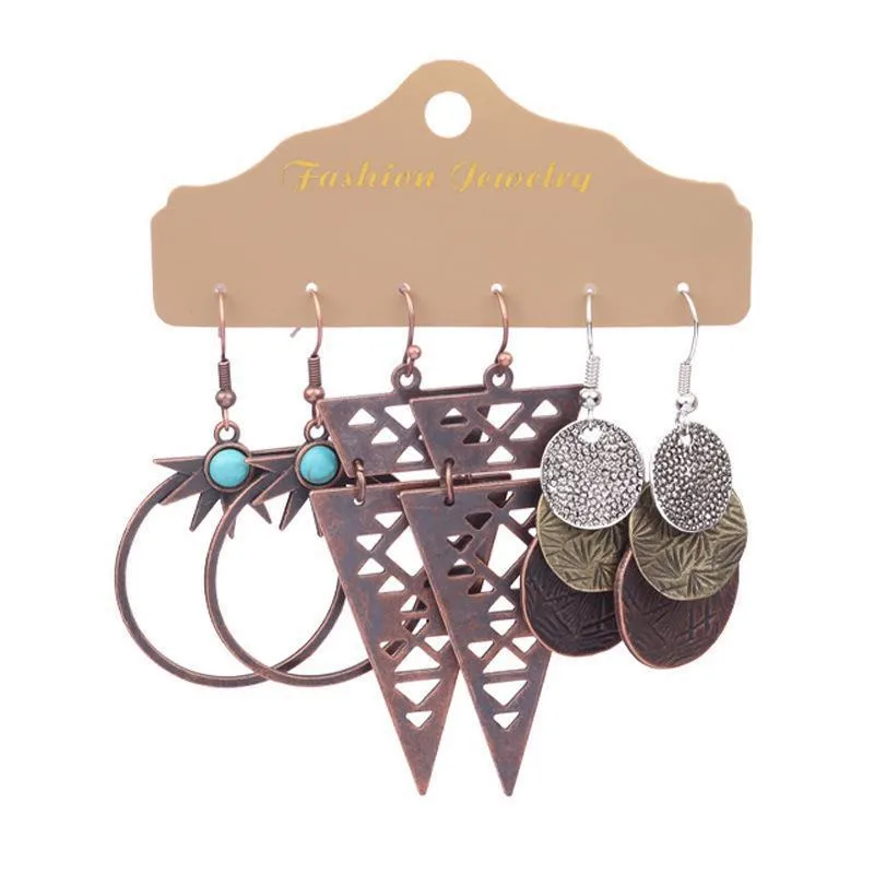 Exaggerated Earrings Vintage Purple Irregular Long Niche Ear Jewelry Tassel  Accessories Ethnic Style display picture 17