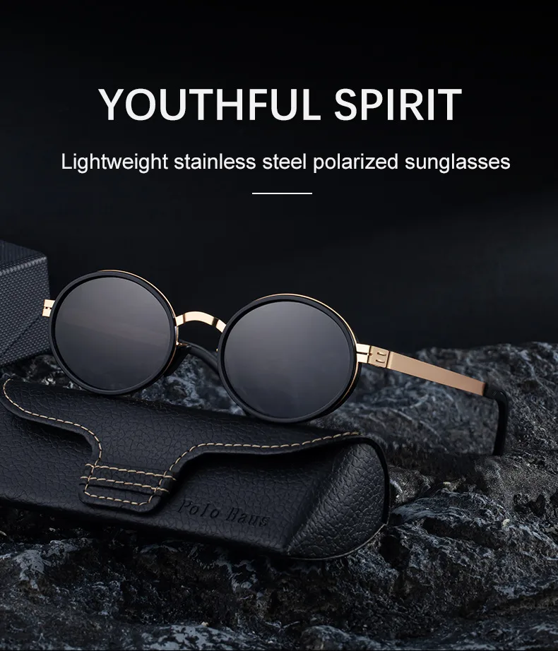 New  Fashion Oval Polarized Sunglasses For Men Retro High-End Outdoor Driving Sunglasses For Men display picture 1