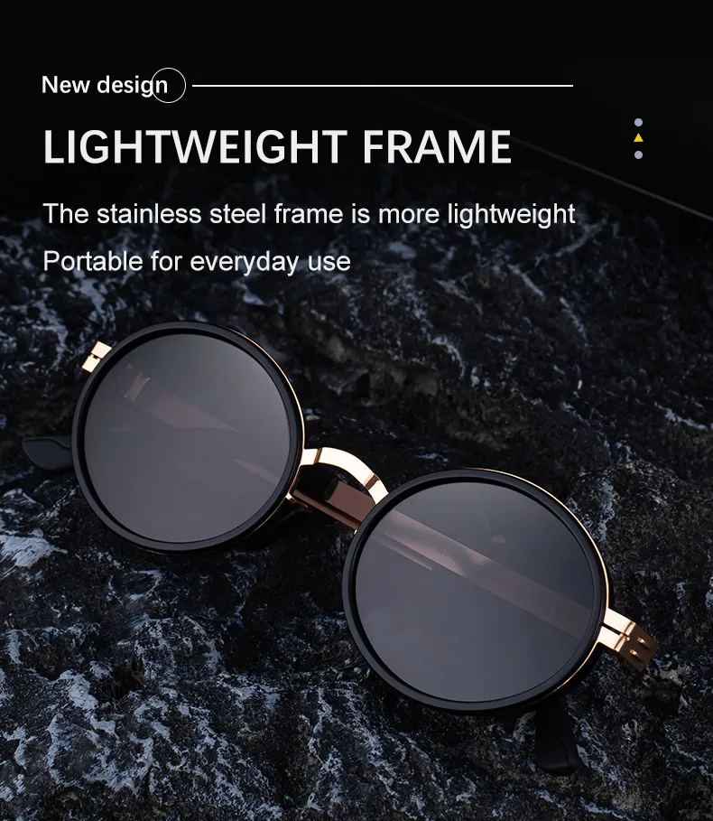 New  Fashion Oval Polarized Sunglasses For Men Retro High-End Outdoor Driving Sunglasses For Men display picture 2