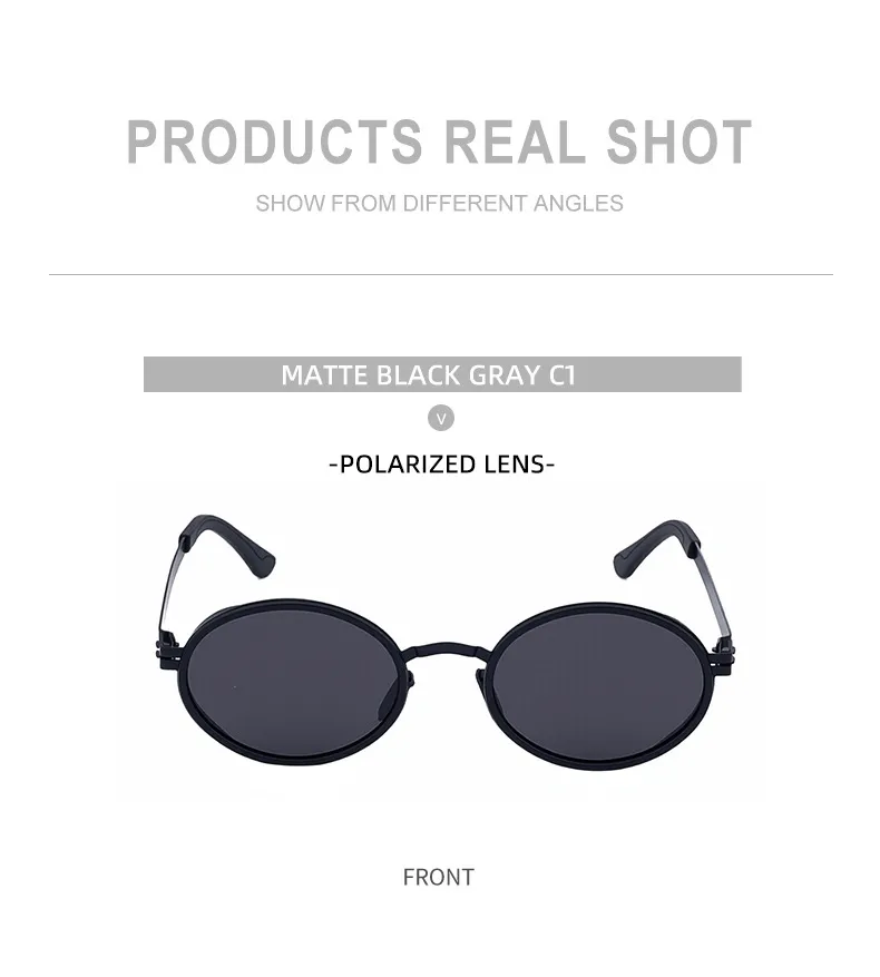 New  Fashion Oval Polarized Sunglasses For Men Retro High-End Outdoor Driving Sunglasses For Men display picture 12